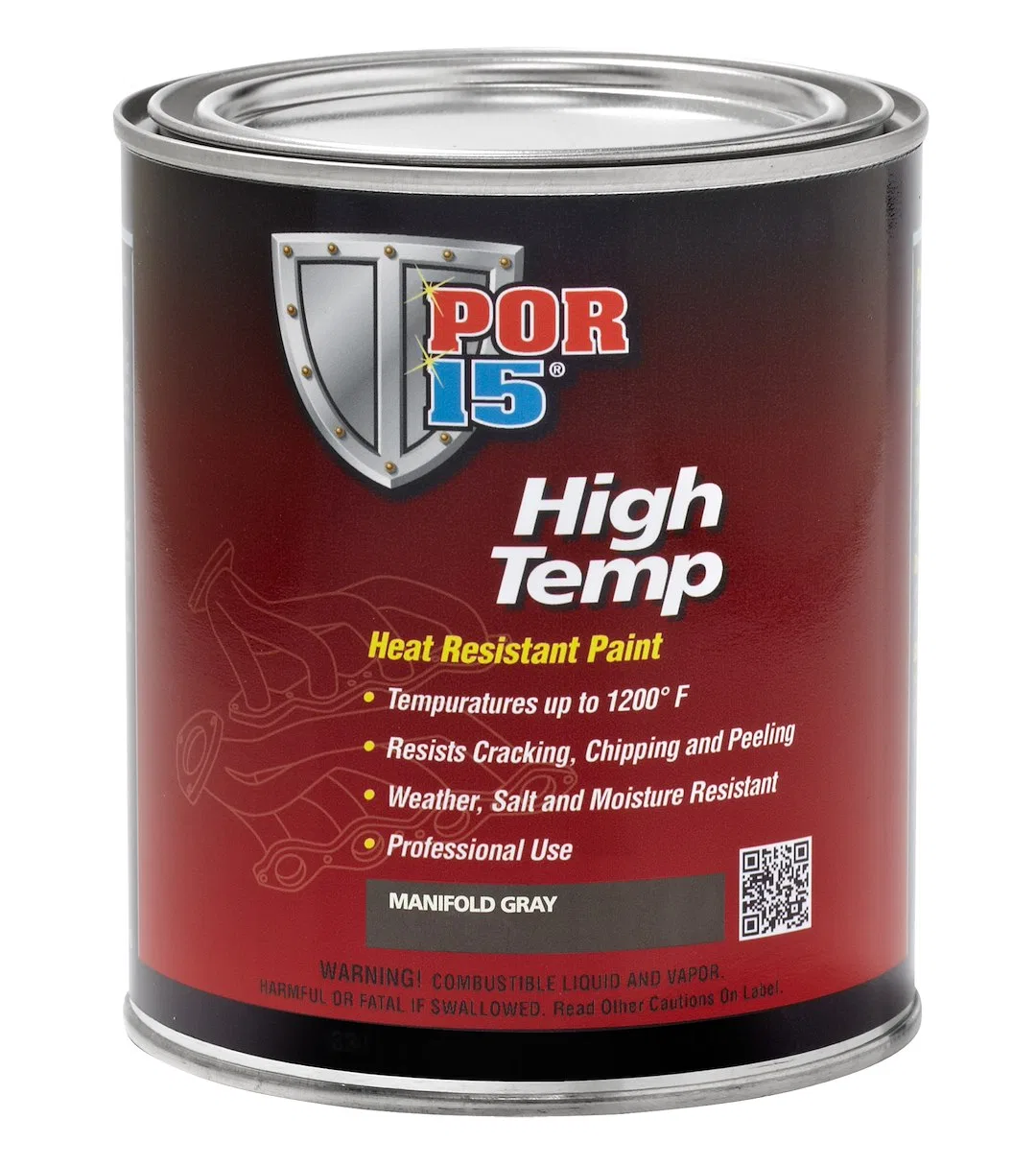 44204 – POR 15 Paint, For Use On High Temperature Applications Such As High Heat Stacks/ Boiler Jackets Or Breechings...